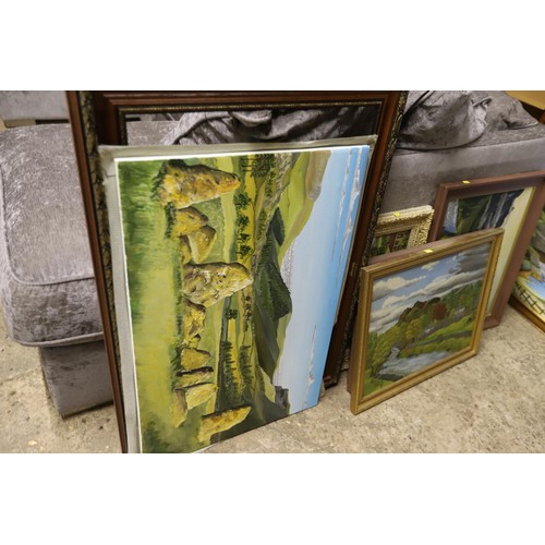 308 - 5x mainly countryside paintings by John Talbot