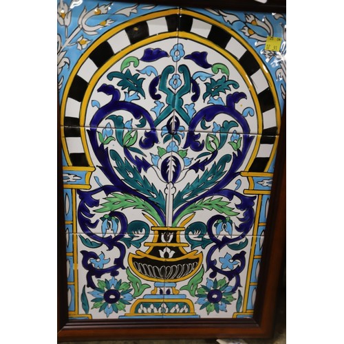 337 - Framed tile picture comprising of 6 tiles