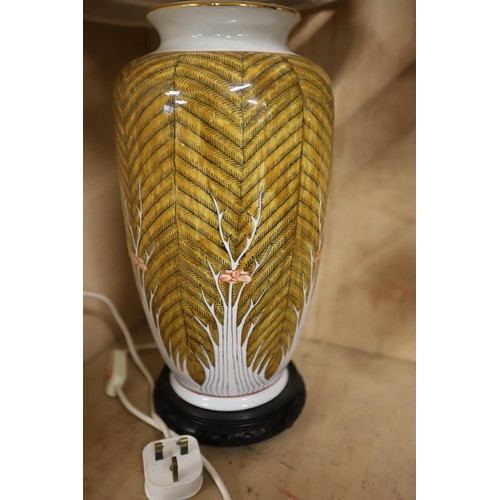 349 - Large lamp with shade - warranted until 12 noon Tuesday following the above sale