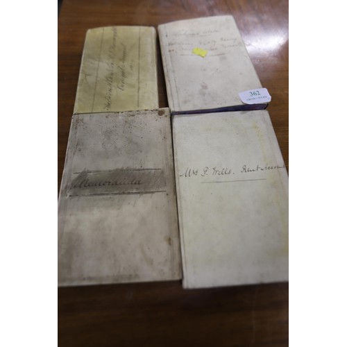 362 - 4 vellum bound 1860s estate accounts