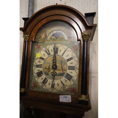 390 - Antique sun & moon wall clock