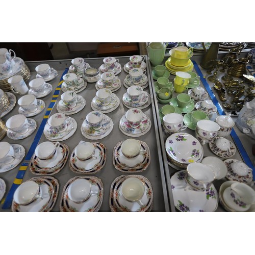 498 - Various part tea/coffee sets & child's tea set, incl Royal Albert, Adderley, etc