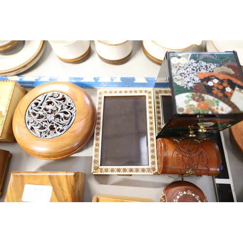 503 - Qty of small wooden boxes & frames