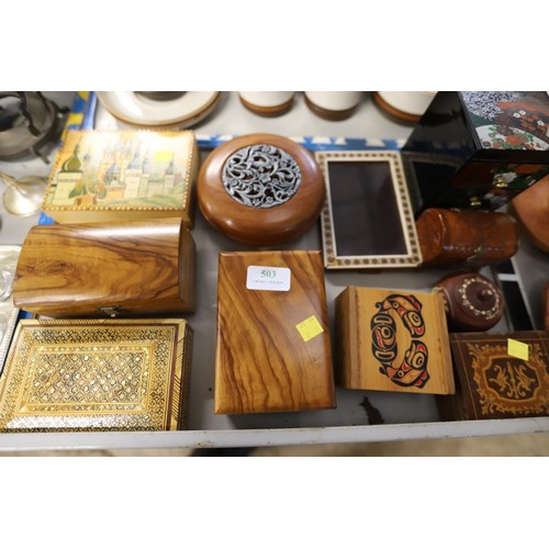 503 - Qty of small wooden boxes & frames