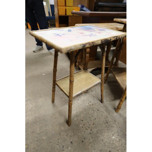 583 - 2 bamboo side tables