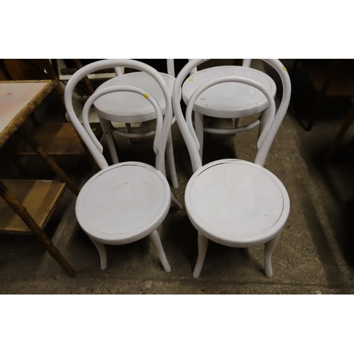 584 - 2 adult/2 children's Bentwood chairs