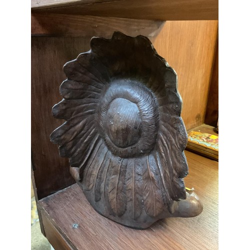 426 - Bronze bust of Native American Indian chief