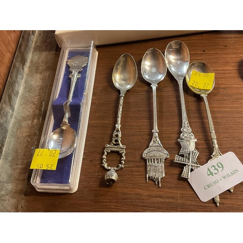 439 - Silver tankard (1957) spoon, etc