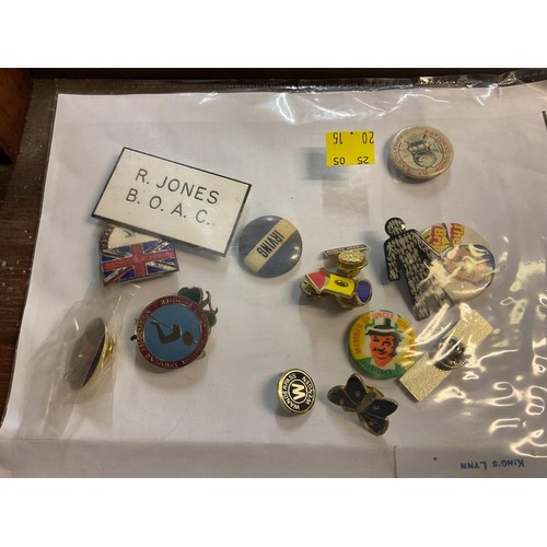 448 - Various badges plus pins