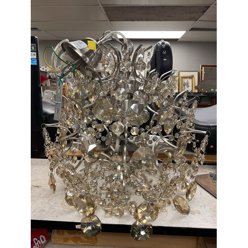 261 - Smoked glass chandelier