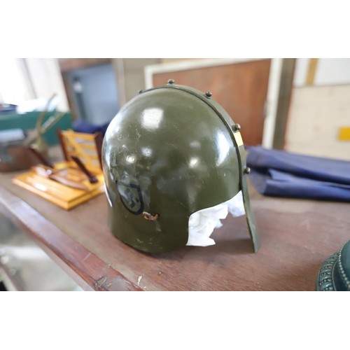 347 - Vintage Third Reich re-enactment Saxon helmet. Acquired from The Military Museum Torquay before they... 