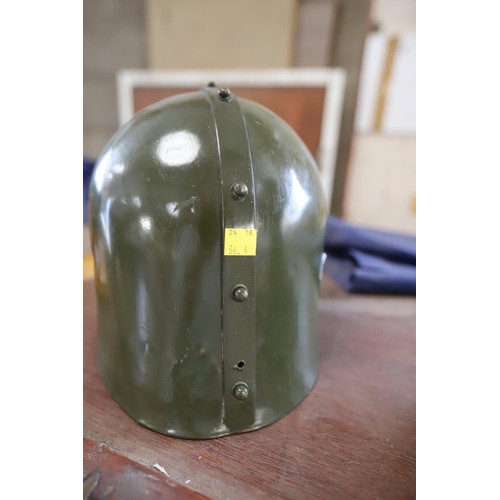 347 - Vintage Third Reich re-enactment Saxon helmet. Acquired from The Military Museum Torquay before they... 