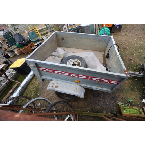 44 - Erka trailer with cover & spare wheel