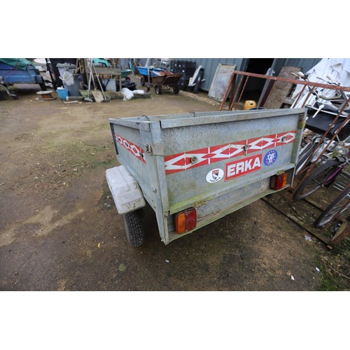 44 - Erka trailer with cover & spare wheel