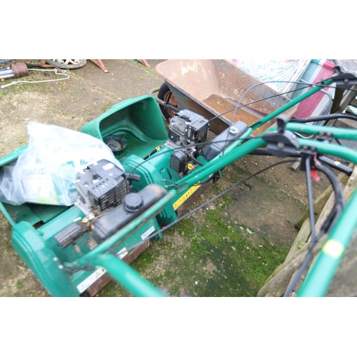 60 - Qualcast classic petrol 35s mowers with scarifier cartridge (1 good, 1 ned repair)