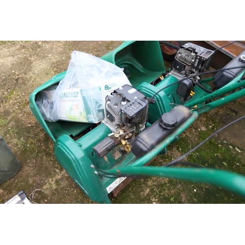 60 - Qualcast classic petrol 35s mowers with scarifier cartridge (1 good, 1 ned repair)