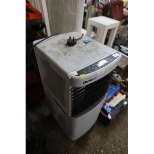 75 - Clarke air conditioner & dehumidifier - warranted until noon Tuesday following the above sale