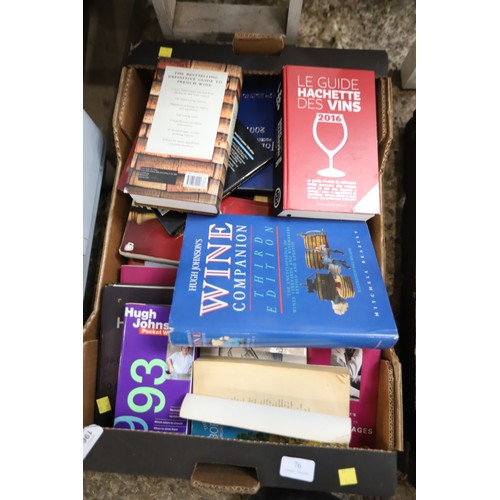 76 - Box of wine books