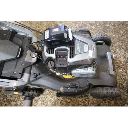 87 - Stiga battery lawnmower - no adaptor