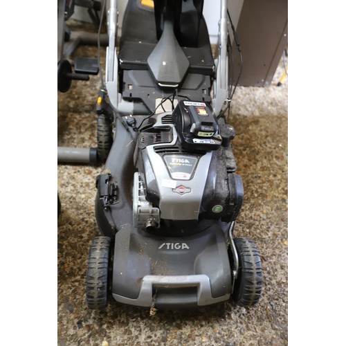 87 - Stiga battery lawnmower - no adaptor