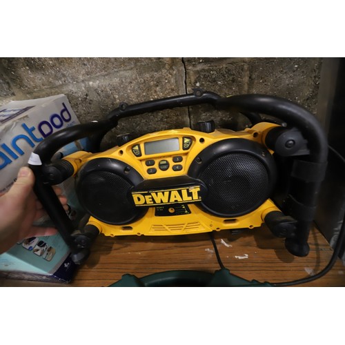 116 - DeWalt radio - to be rewired by a qualified electrician