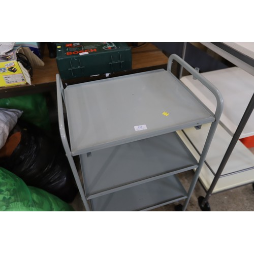 122 - Grey beauty trolley with drawer