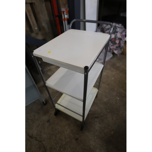 123 - White beauty trolley with drawer