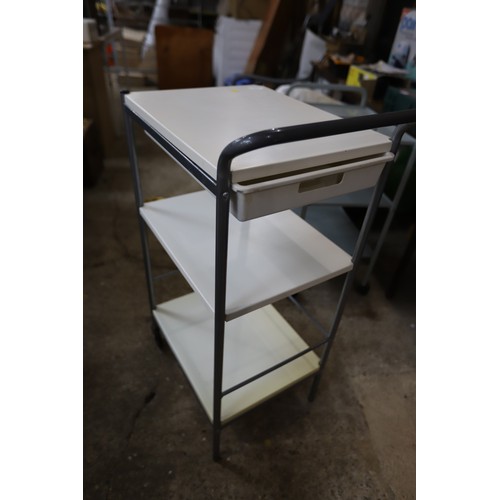 123 - White beauty trolley with drawer