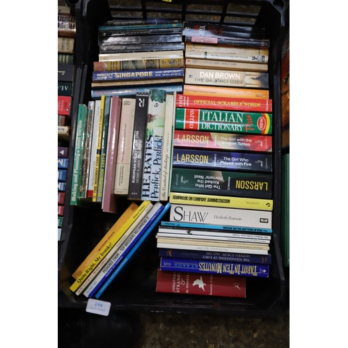 194 - 4 trays of books