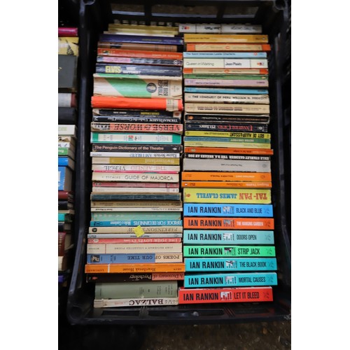 194 - 4 trays of books