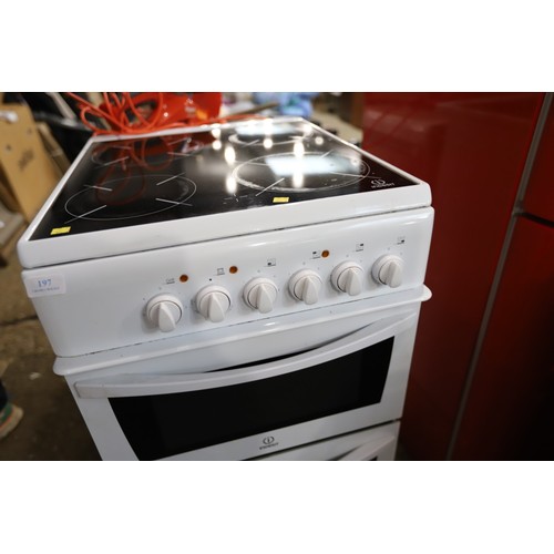 197 - Indesit electric cooker - to be installed by a qualified electrician