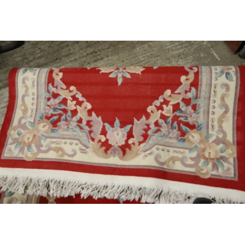 257 - Red floral rug