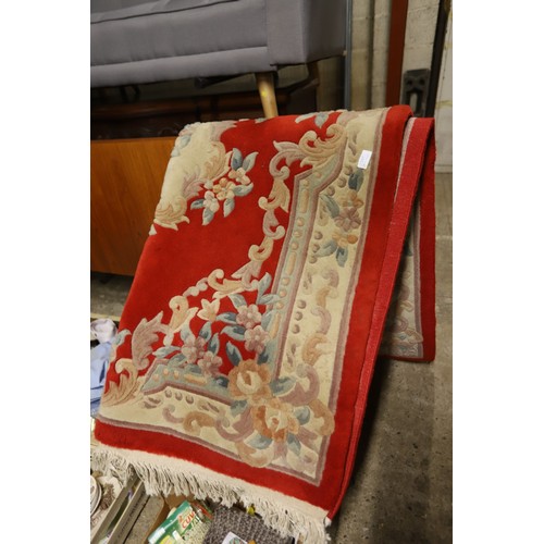 257 - Red floral rug