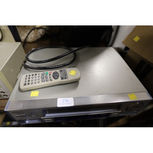 276 - Video cassette player with remote - warranted until 12 noon Tuesday following the above sale