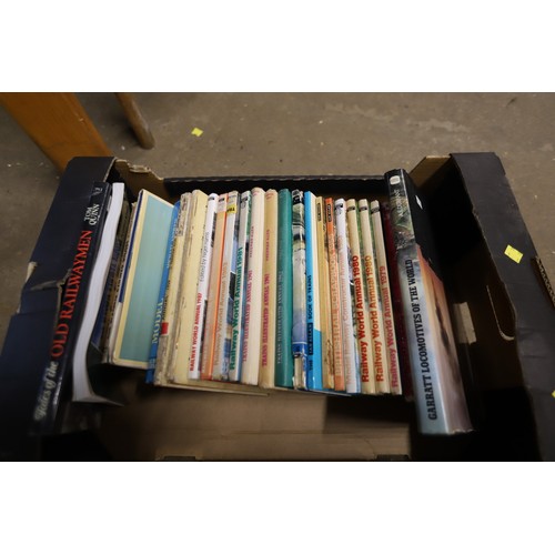 285 - 2 boxes of railway/steam train books