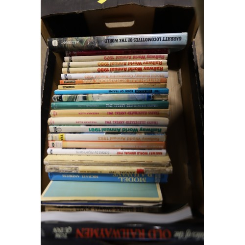 285 - 2 boxes of railway/steam train books