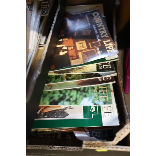 286 - 3 boxes of Country Life magazines