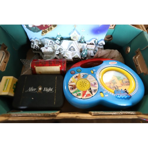 302 - 2 boxes of sundries with toys, etc