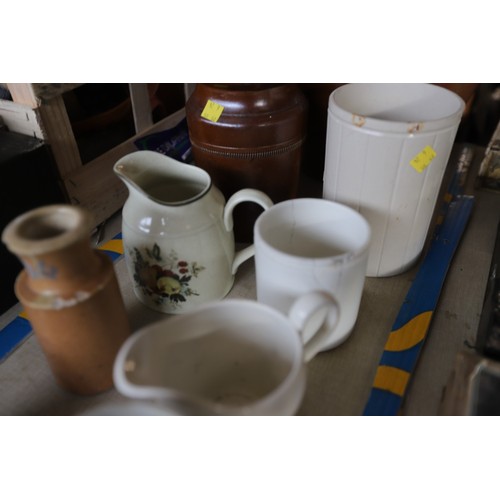 326 - Qty of salt glazed pots, etc