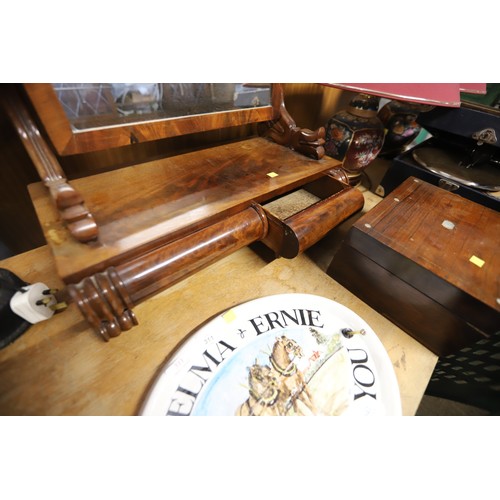 341 - Antique mahogany dressing table mirror