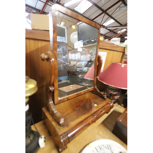 341 - Antique mahogany dressing table mirror