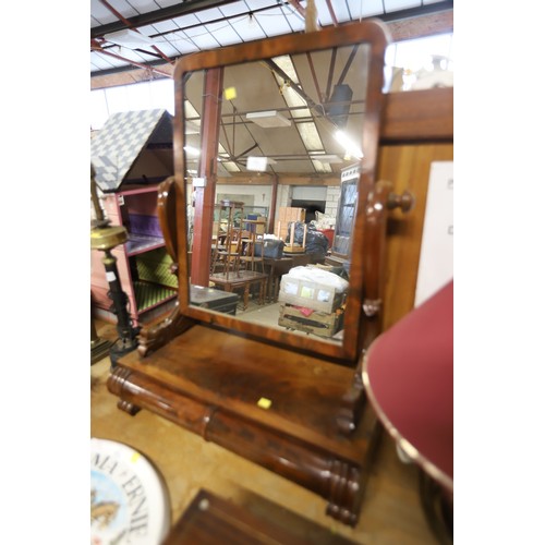 341 - Antique mahogany dressing table mirror