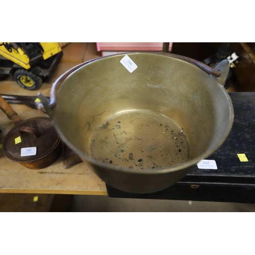 346 - Brass jam pan & planter