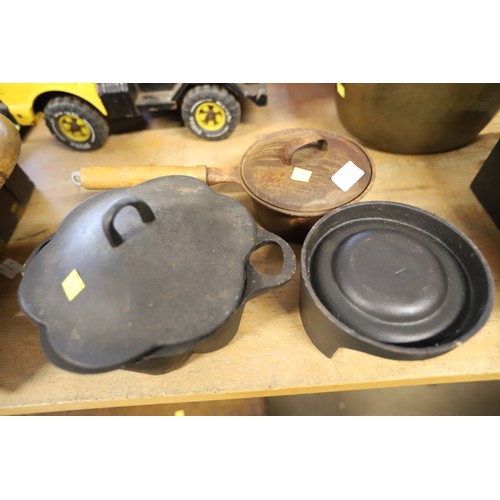 348 - Cast iron pan x2