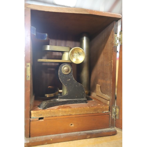 351 - Antique cased microscope