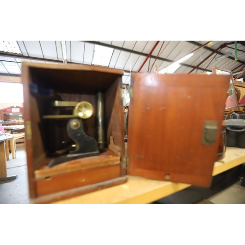 351 - Antique cased microscope