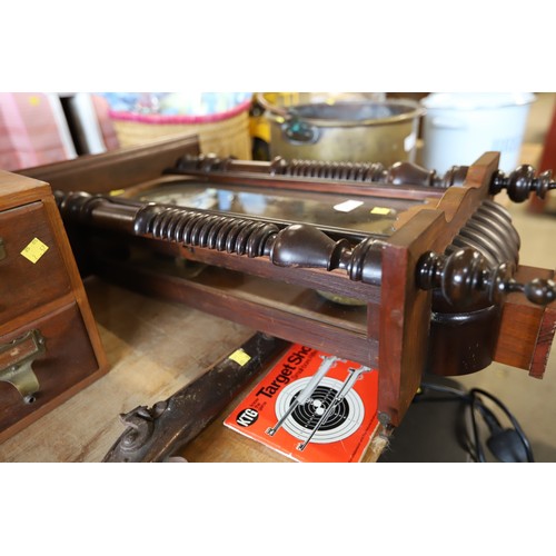 356 - Mahogany wall clock with key