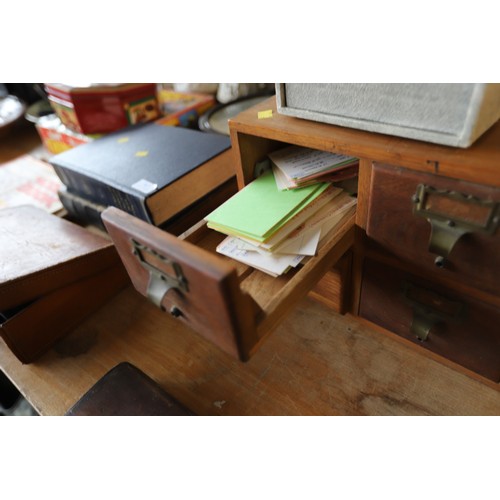 358 - Desk top filing cabinet & 1 other