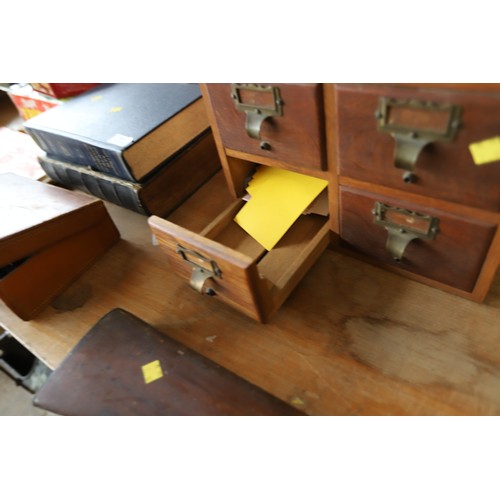 358 - Desk top filing cabinet & 1 other