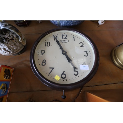 362 - Smiths Bakelite wired wall clock & Bakelite hot water bottle